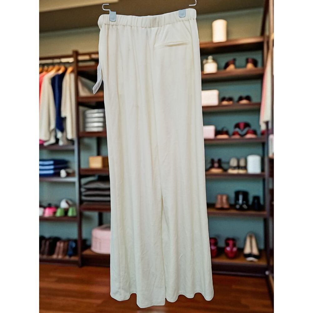 70% OFF NWT Forte_Forte Wide Leg Button Closure Pants Ivory 0  (Offers Stretch) - Picture 3 of 10